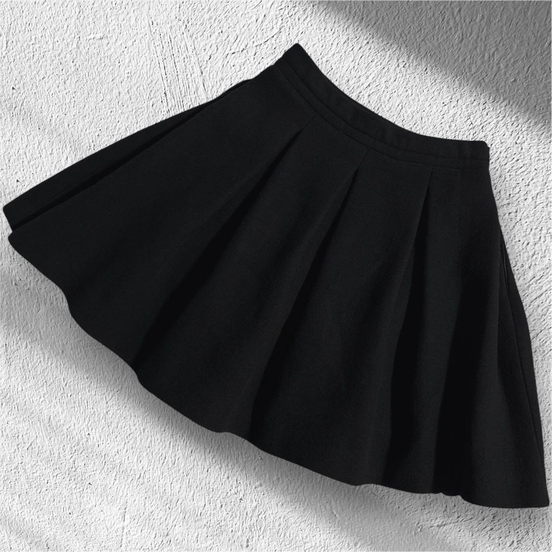 MIUMIU ミュウミュウ ボリューム フレアスカート ヴァージンウール Y2K