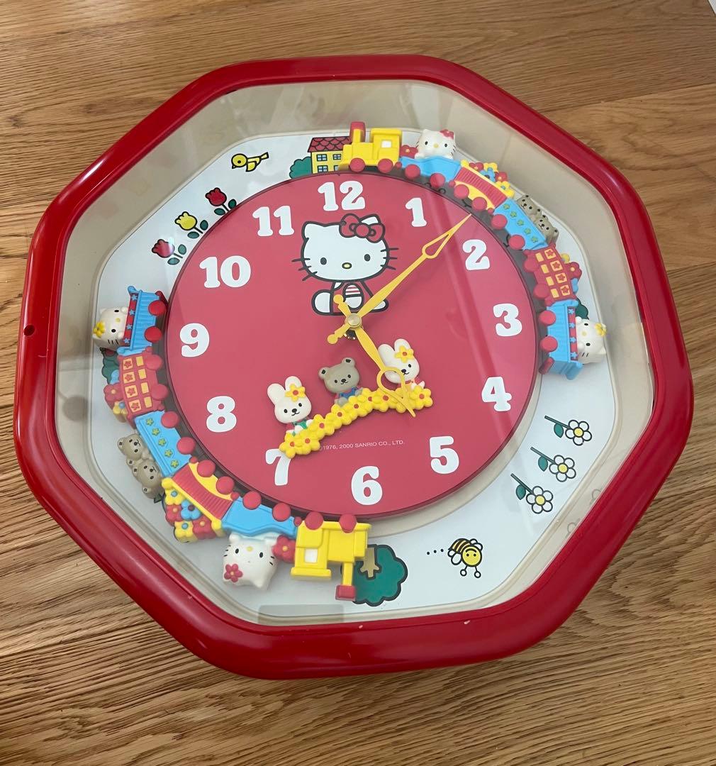 山*田様 【ジャンク】　ハローキティ 八角形掛け時計 音楽鳴ります！