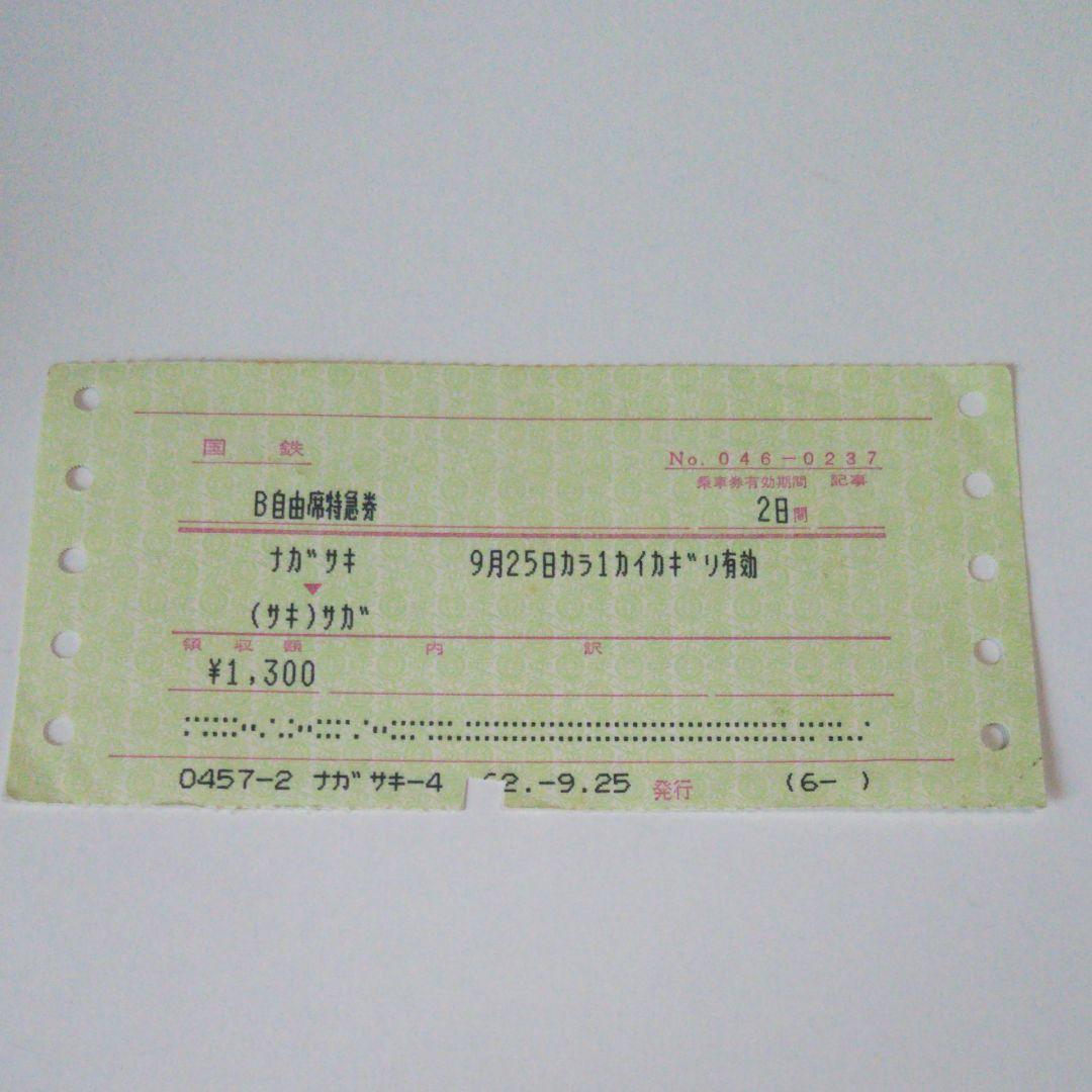 使用済み、国鉄時代のマルス特急券