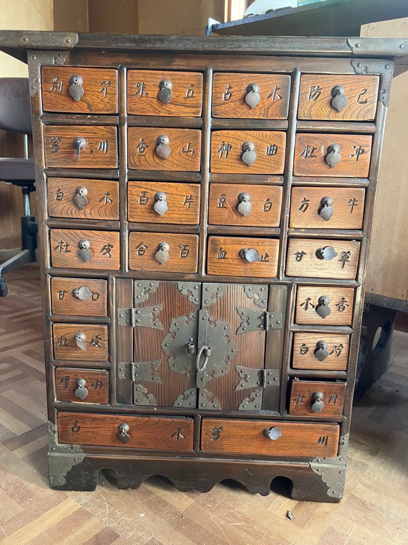 【希少】李朝家具 薬箪笥（ヤクジャン）韓国アンティーク小箪笥