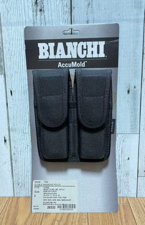 【新品未使用】BIANCHI 7302 Accumold ダブルマガジンポーチ