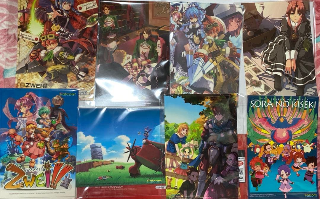 レア 2008年 日本ファルコム ゲーム ポストカード 8枚 まとめ売り