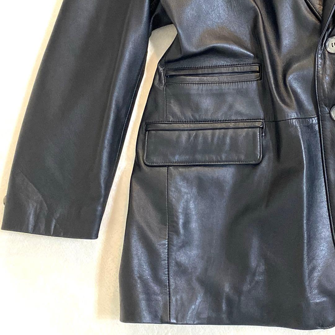 【美品】大きいサイズ　B &T CLUB ラムレザー　羊革　ジャケット　コート