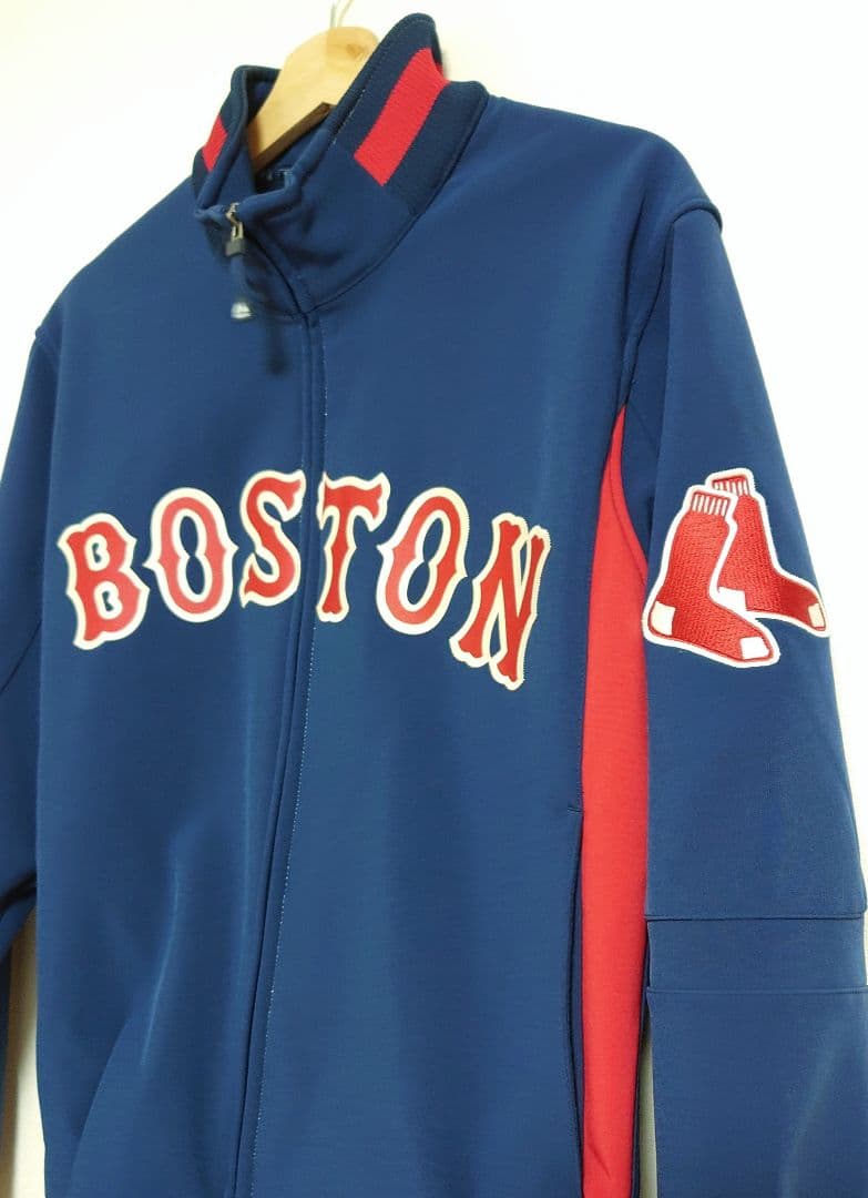 【人気】マジェスティック MLB レッドソックス チームジャケット ネイビー