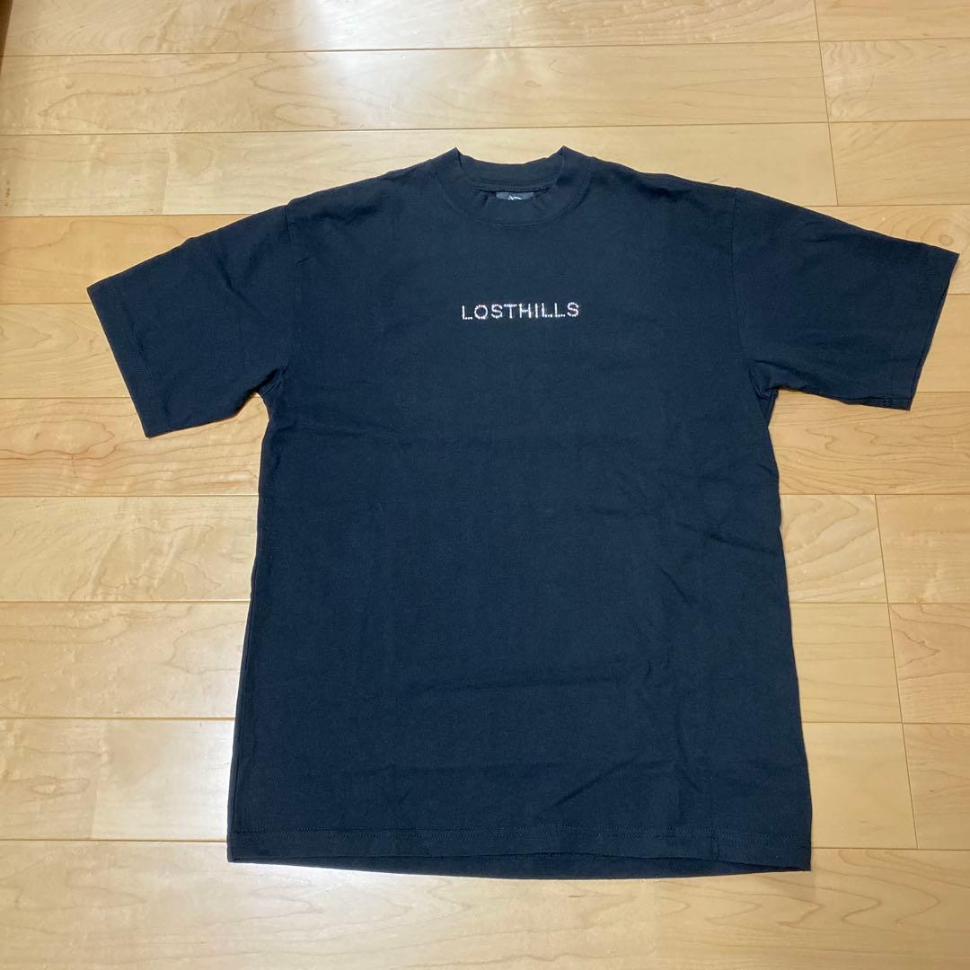 よよよS LOST HILLS rhinestone logo tee