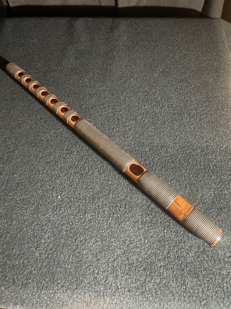 山 　②龍笛　本管　雅楽　藤巻　長さ40cm 江戸期時代物