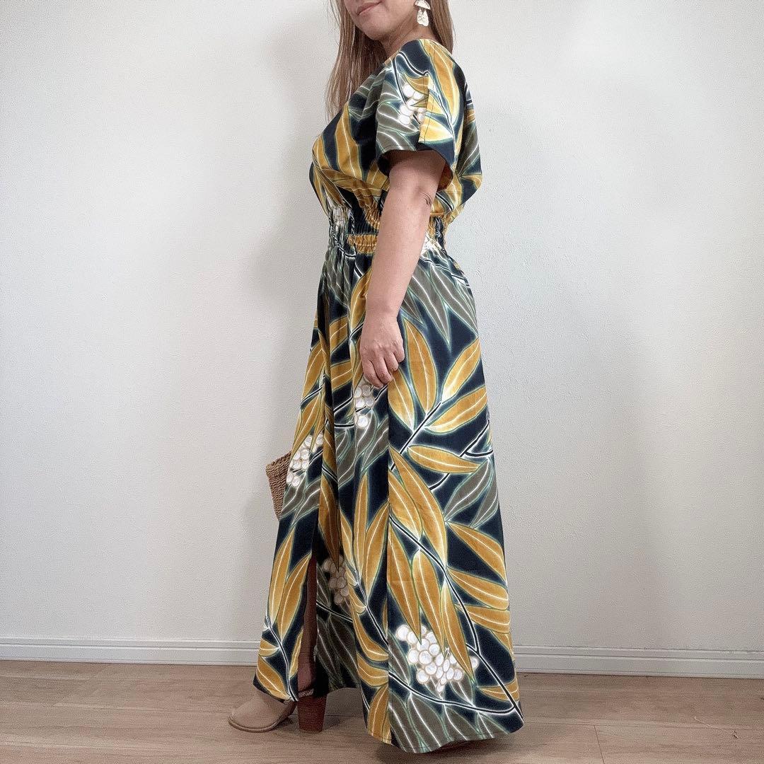 リメイク　本染　浴衣　オリジナル　ワンピ　ハンドメイド　ロング　コーマ