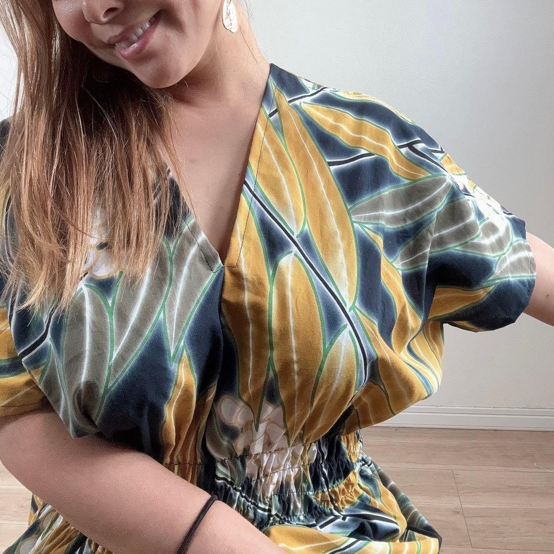 リメイク　本染　浴衣　オリジナル　ワンピ　ハンドメイド　ロング　コーマ