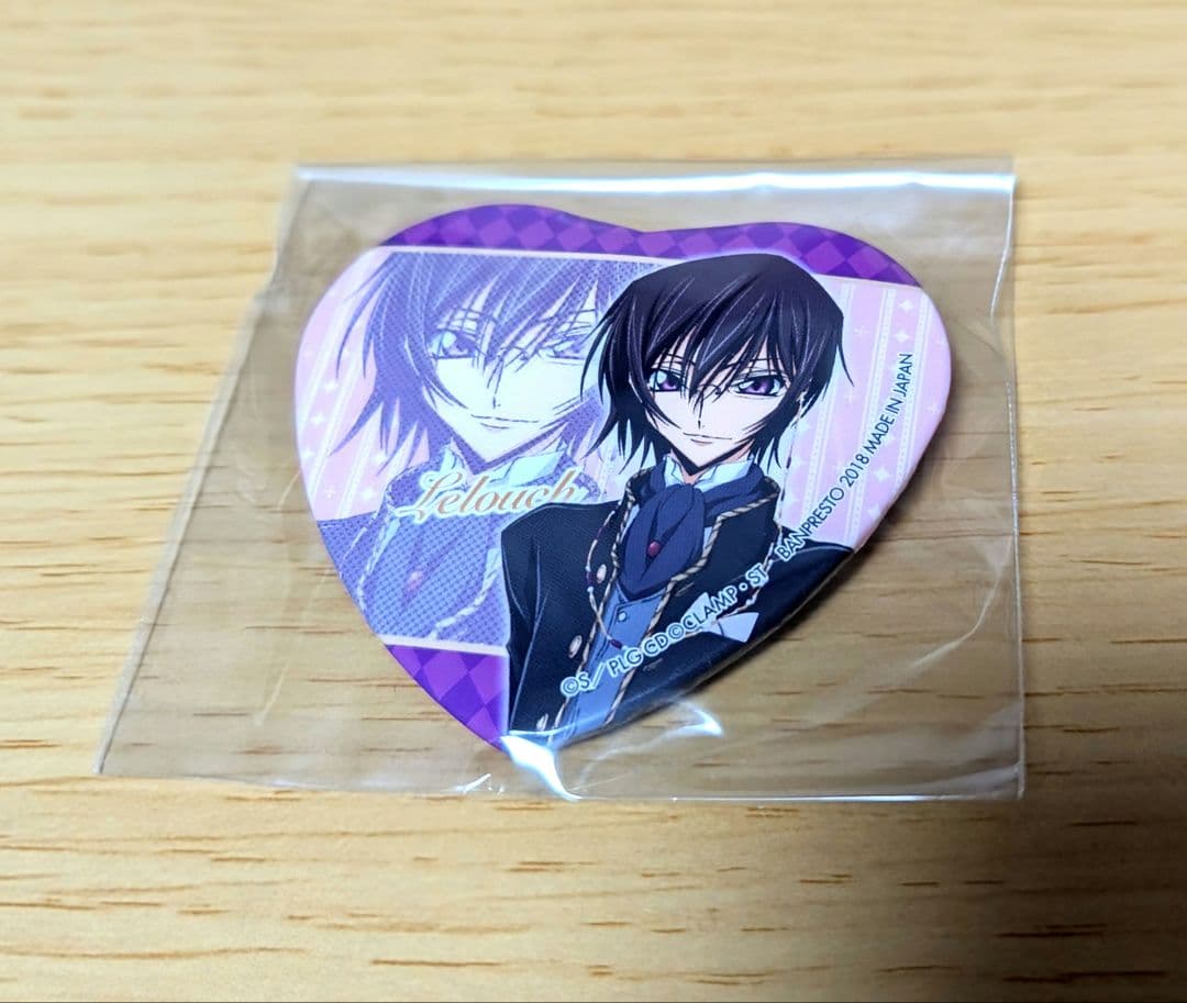 コードギアス 反逆のルルーシュ 一番カフェ 缶バッジ ハート缶 ルルーシュA