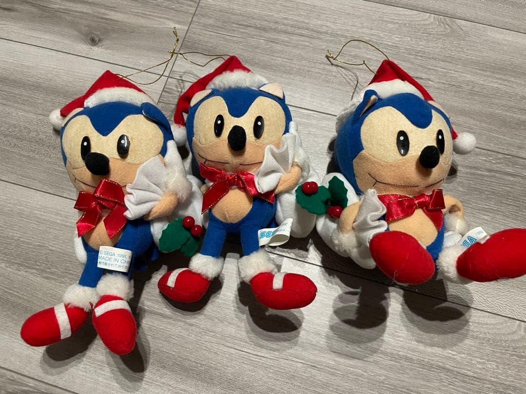 【非売品】セガ　ソニック・ザ・ヘッジホッグ　サンタ3体セット