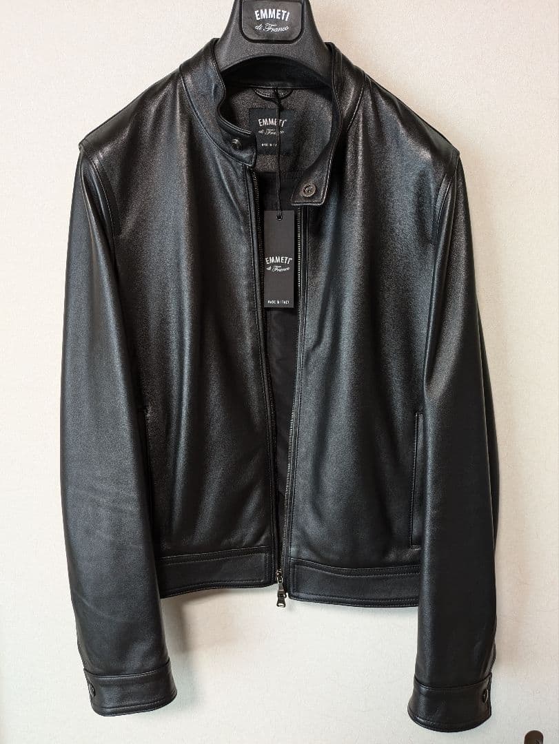 未使用エンメティ　シングルライダースレザージャケット