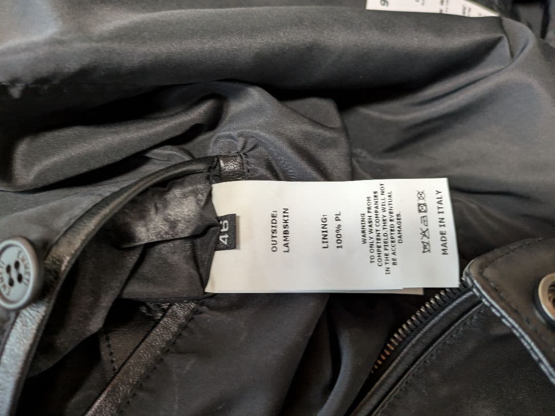 未使用エンメティ　シングルライダースレザージャケット