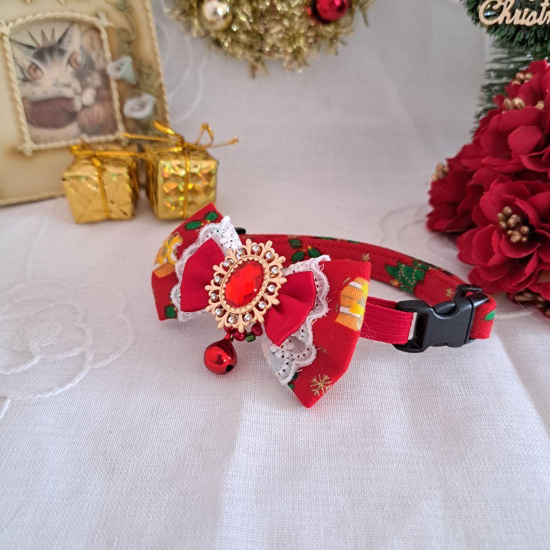クリスマスシリーズ(プレゼントBox)わんちゃん猫ちゃん用首輪