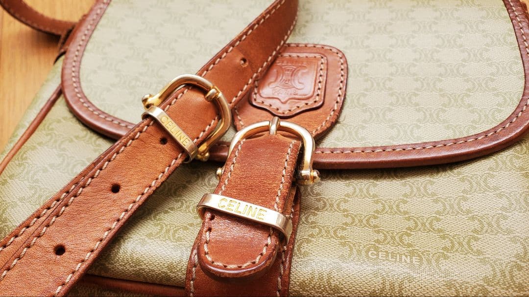 【CELINE】ショルダーバック マカダム PVC トリオンフ オールドセリーヌ