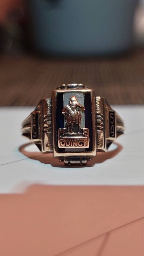 カレッジリング 1954 k10 ゴールドリング 青石