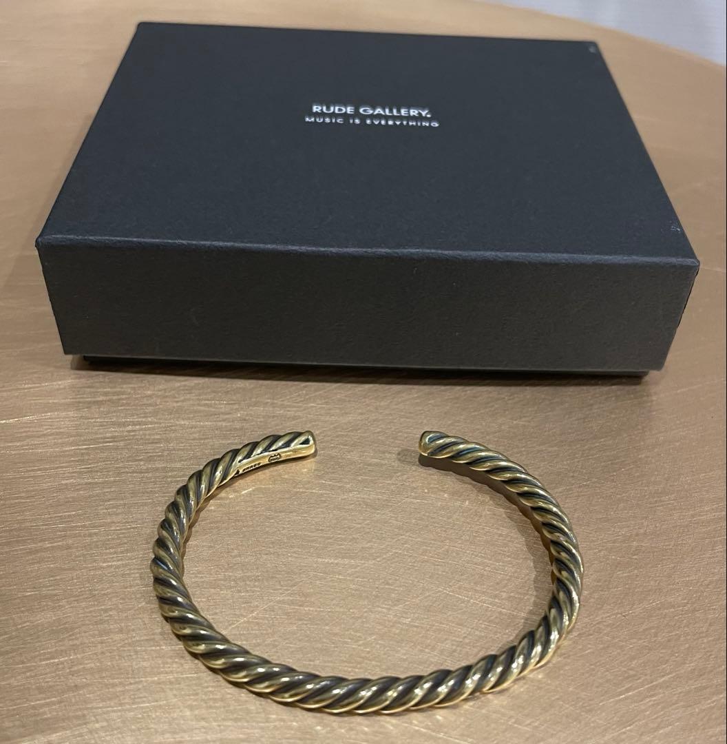 RUDE GALLERY TWIST BANGLE BRASS 使用2回 箱付