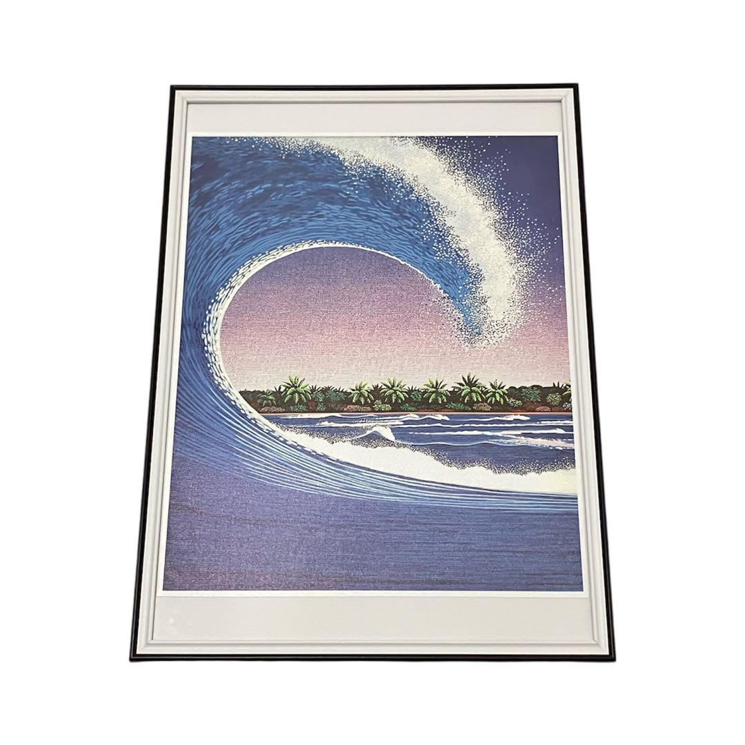 【額縁付き】 永井博（Hiroshi Nagai） A2ポスター 波