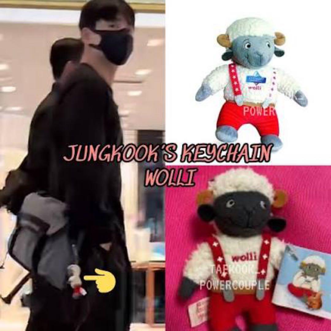 【希少品】スイス限定 Wolli ぬいぐるみキーチェーン BTSジョングク愛用）