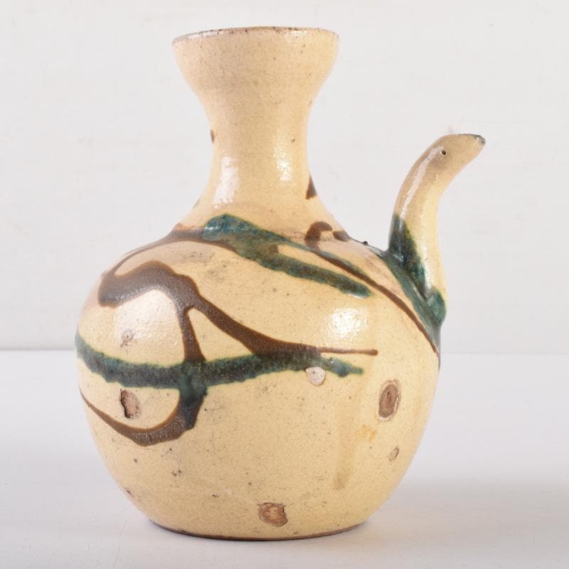 茶道具　美濃焼　加藤芳平作　色絵　水注　執壷　C　7223