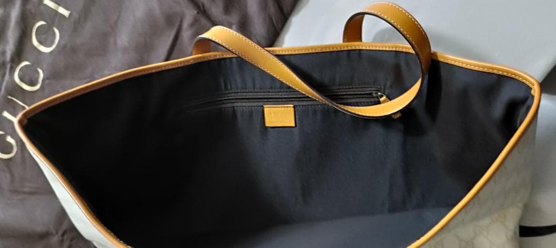 【ほぼ未使用品正規品】グッチ トートバッグ GGスプリーム キャンバス×レザー