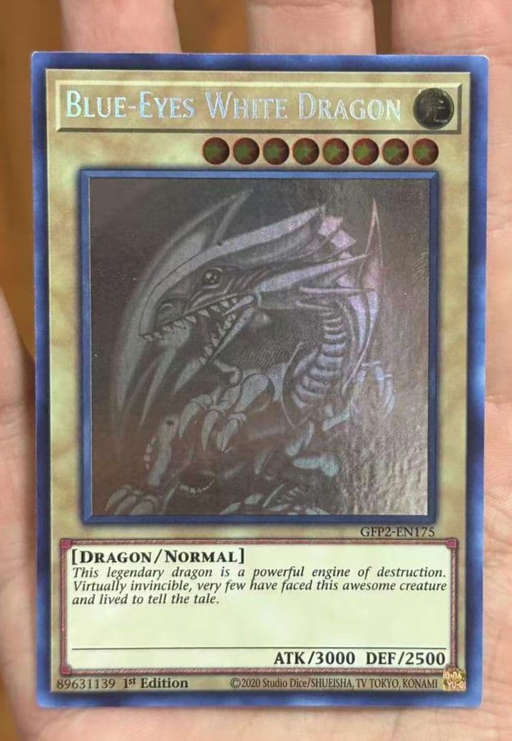 《英語》1st ブルーアイズ ホワイトドラゴン　ホロ　ゴースト　遊戯王
