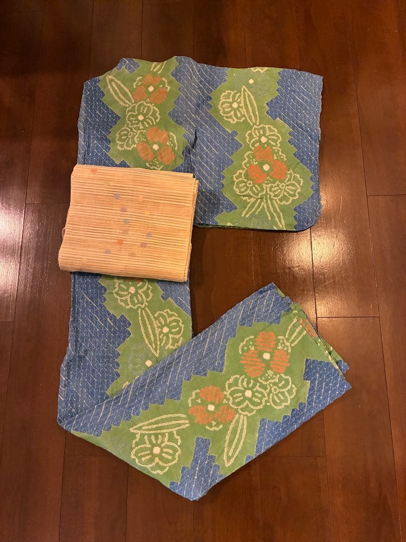 有松絞り浴衣　名古屋帯　夏帯セット