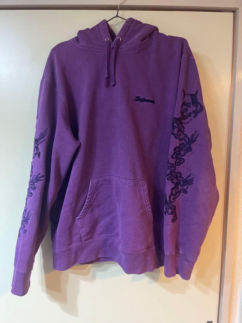 Supreme パープル パーカー M
