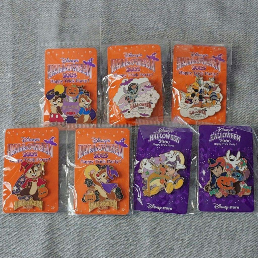 ディズニーストア ハロウィン 2005 2006ピン 7個セット