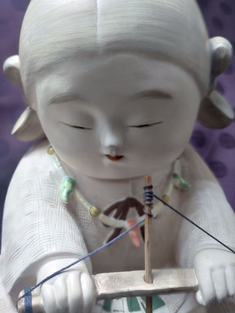 希少京陶人形「灯」小田益三作