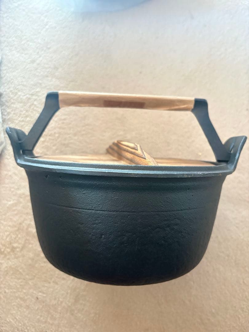 未使用南部鉄器　煮込鍋約20cm　昭和46年