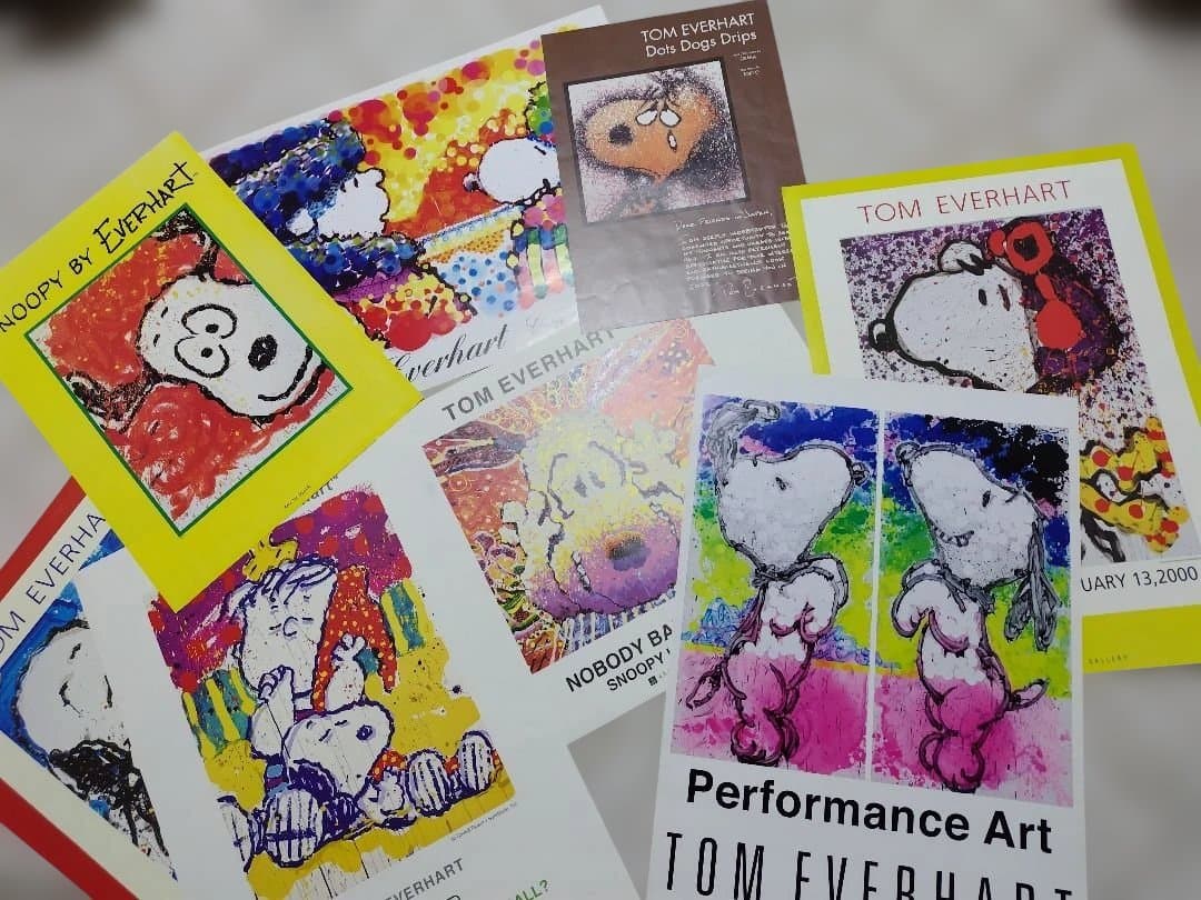 ダ*ス様 SNOOPY　トムエバハート　非売品ポスター　8種類　9枚　額縁付