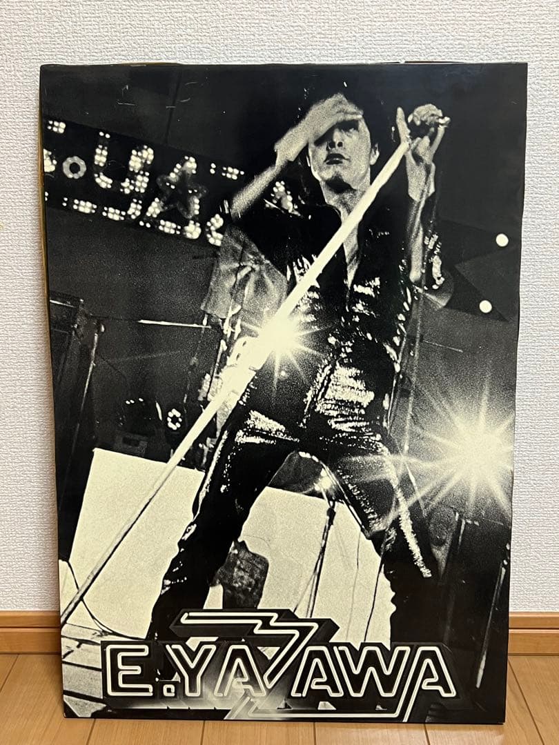 矢沢永吉☆1970年代 当時の希少木製パネル☆