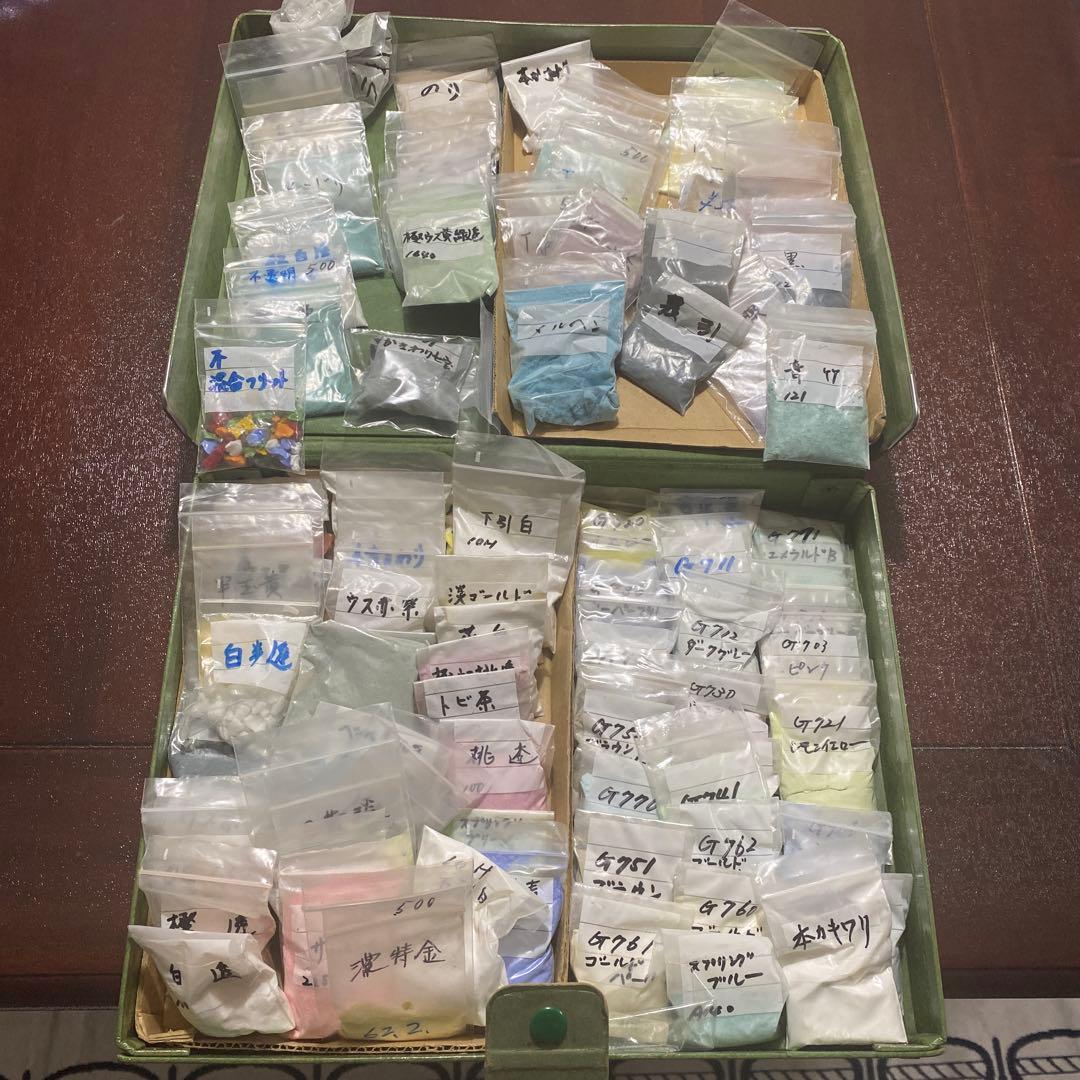 七宝焼　絵具　多色粉末 手芸　素材　セット　技法　粉　粉末　小分け