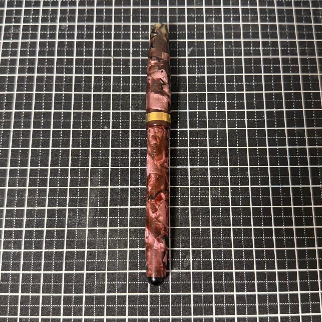 【ジャンク】オノト 万年筆 レッドマーブル