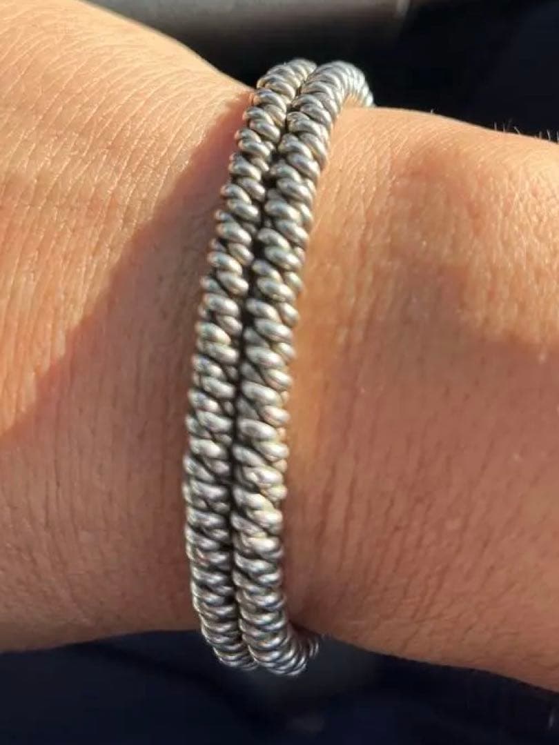 【時間限定】エルメス HERMÈSツイスト シルバー バングル ブレスレット