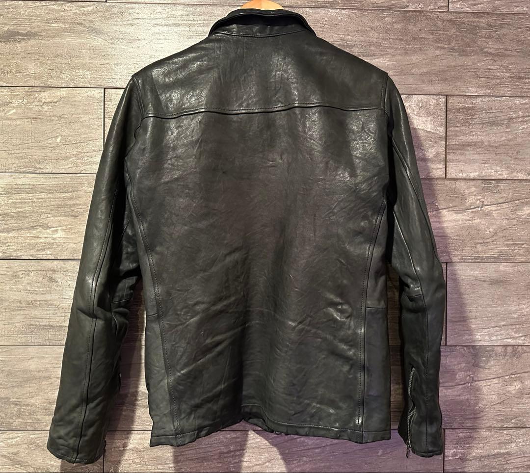バックラッシュ　ベルギーショルダー　シングルライダース　XL レザージャケット