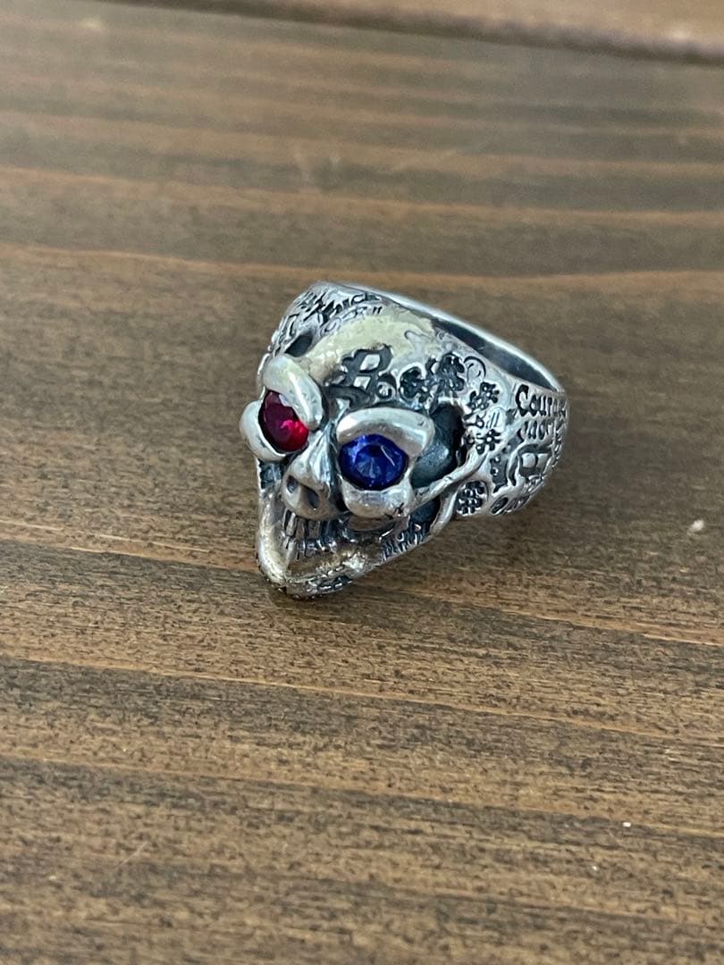 Bill Wall Leather グラフィックスカルリング/ゴールドサター