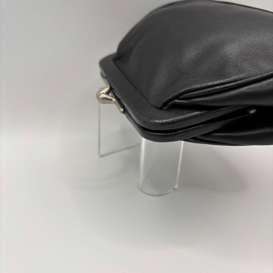 希少品　PRADA ケース　小銭入れ　ポーチ　ブラック　レザー　型押し