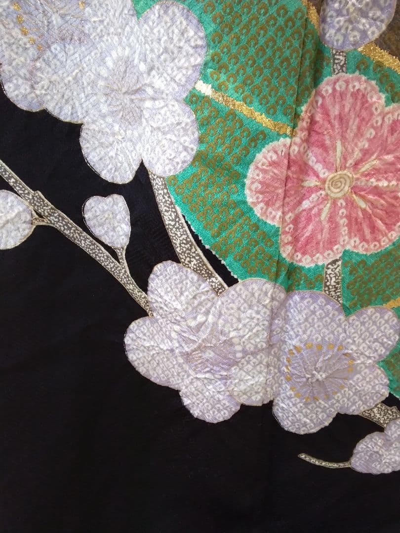 振袖フルセット、正絹絞り、落款、成人式、重ね襟、帯揚げ帯締め、西陣袋帯、襦袢