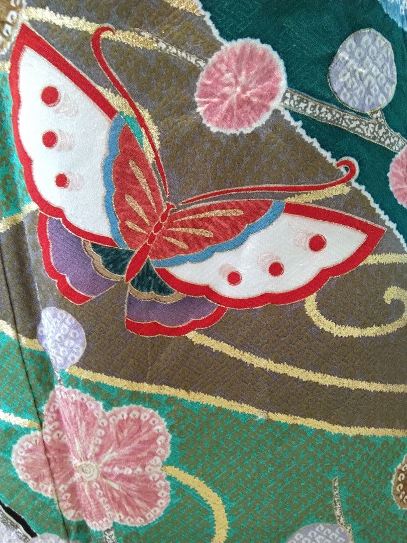 振袖フルセット、正絹絞り、落款、成人式、重ね襟、帯揚げ帯締め、西陣袋帯、襦袢