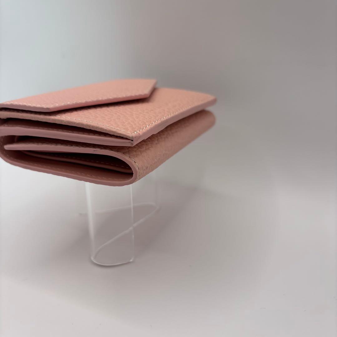 BONAVENTURA 三つ折り財布　ピンク　レザー　スモールウォレット　財布