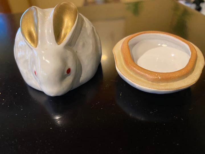 茶道具　うさぎ　香合