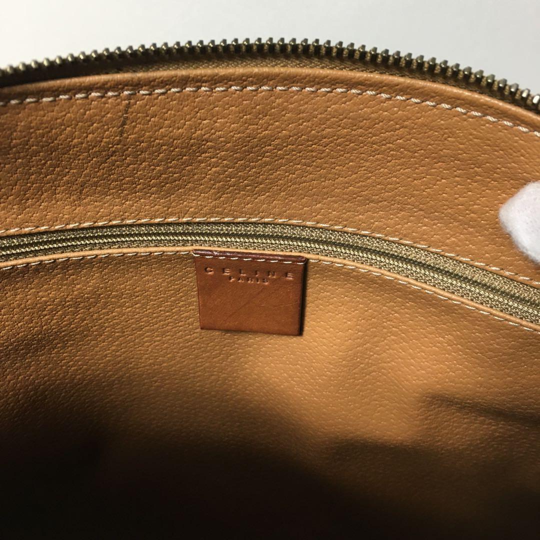 2507-32｜美品｜セリーヌ ハンドバッグ ブラウン マカダム柄 トリオンフ