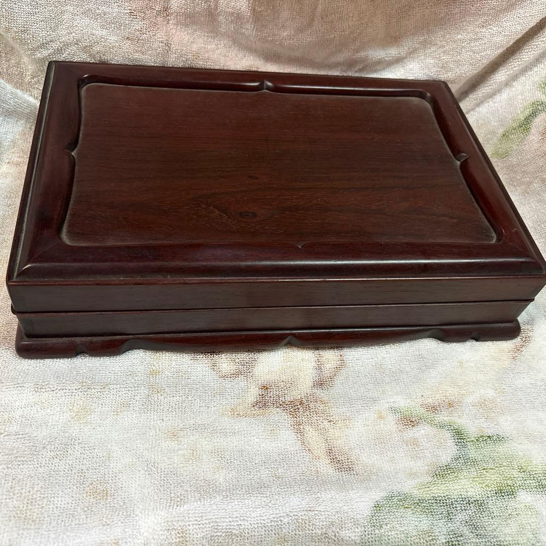 新品未使用 中国古玩 黄花梨紫檀 木製文箱 砚箱 書類ケース 小物入れ