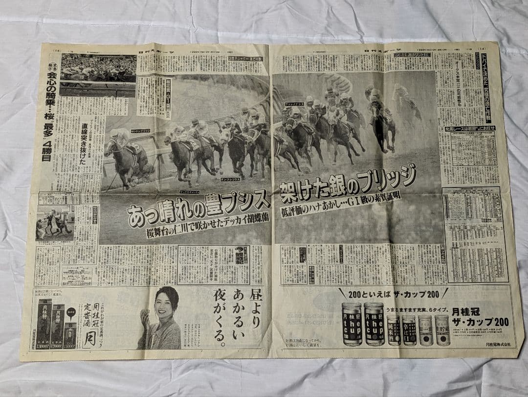 ファレノプシス　武豊　秋華賞　競走馬　写真　パネル　額縁入り　スポーツ新聞付き