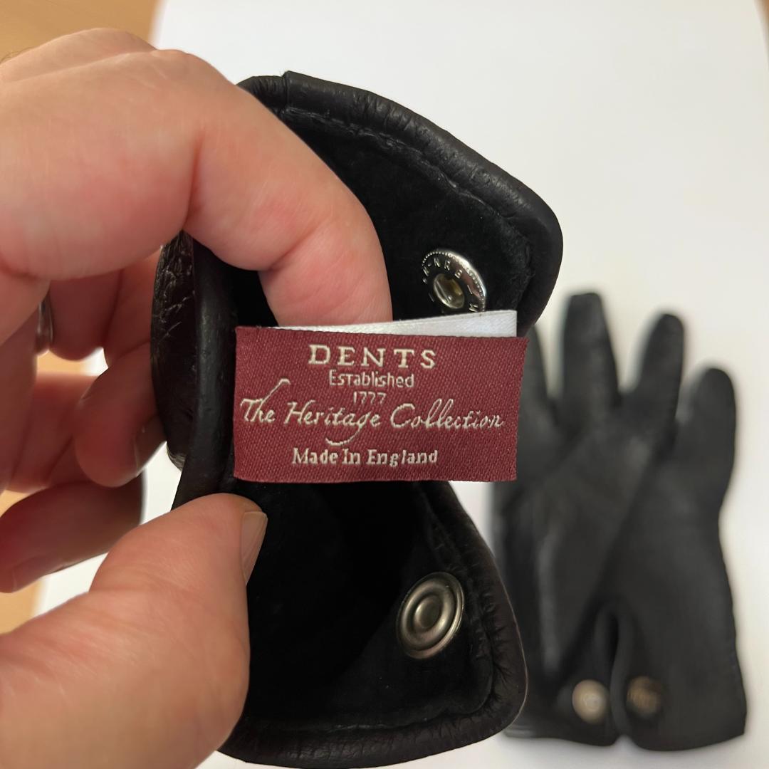 デンツ　ペッカリー　手袋　裏地なし　サイズ７H　BLACK