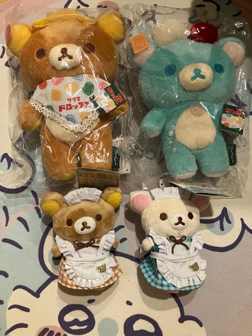 リラックマ　コリラックマ　ロフト限定　サクマドロップス　ぬいぐるみ　ぶらさげ