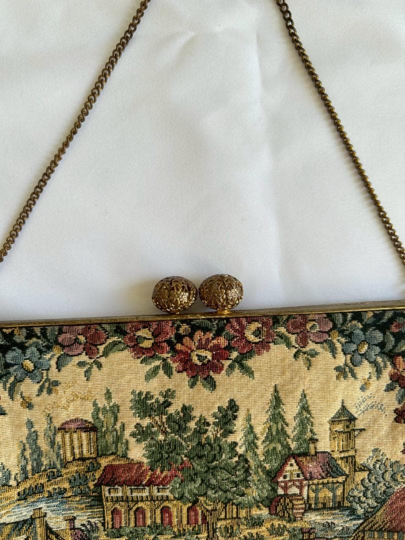 最終値下げ/ウォールバーグ プチポワンバッグ ヴィンテージ WALBORG 刺繍