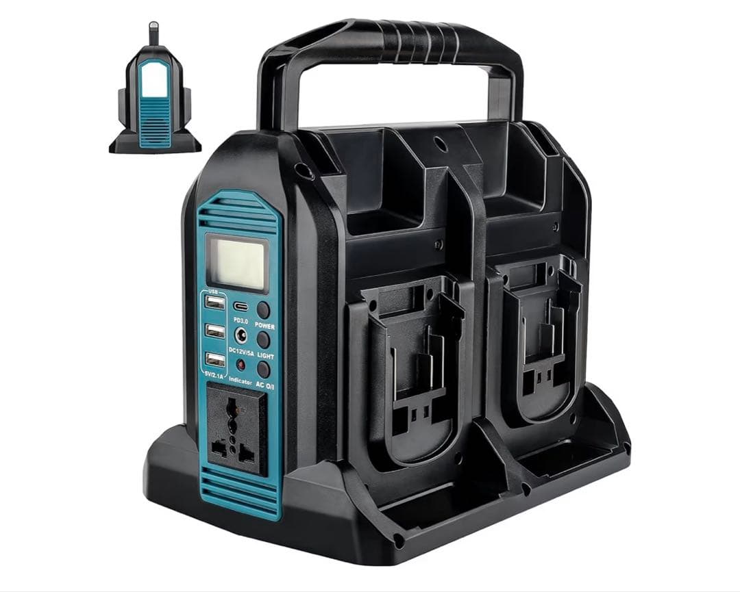 Hipoke マキタ18Vバッテリー対応350Wパワーインバーター 4ポートDC