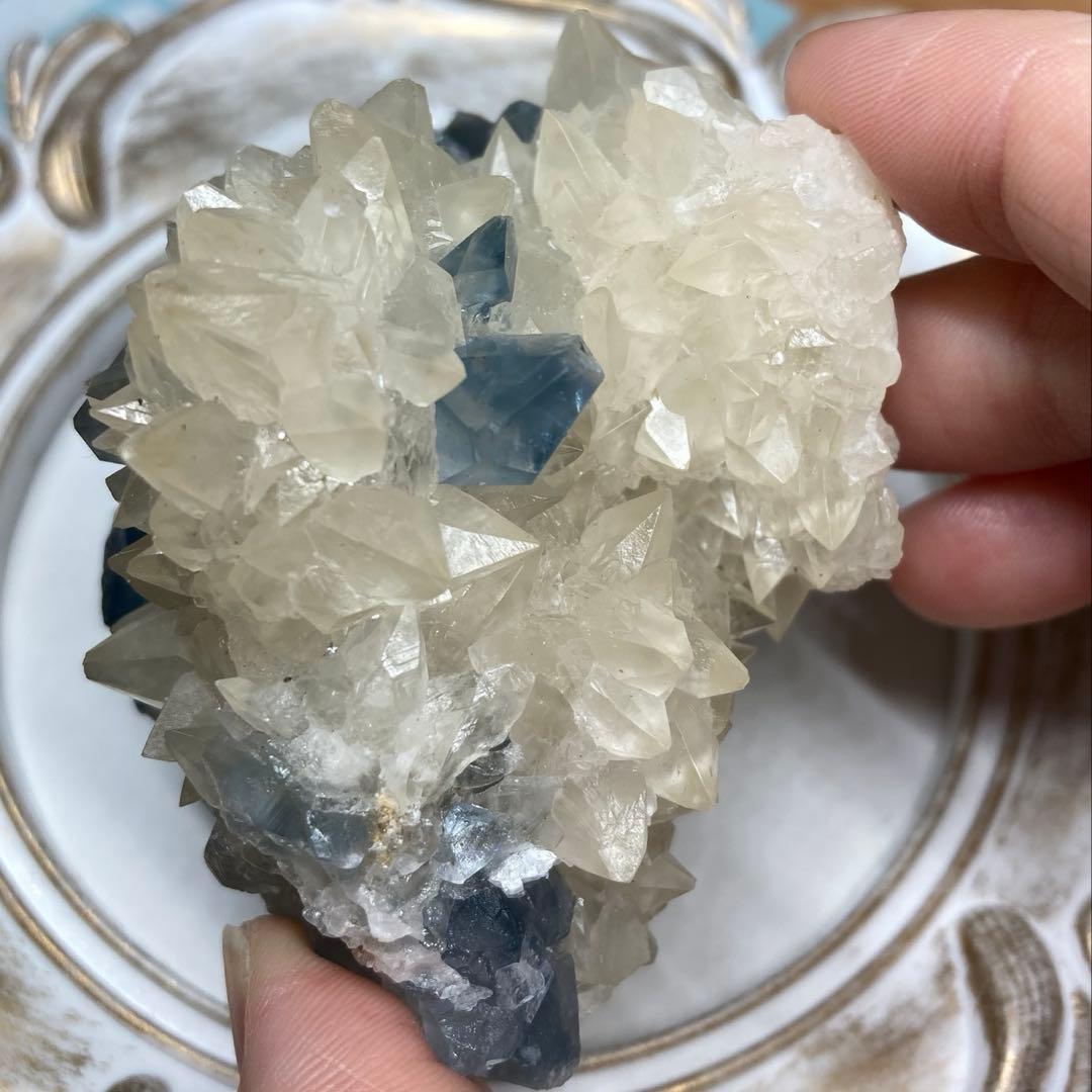 カルサイト　セレスタイン　共生鉱　アフガニスタン　182g セレスタイト